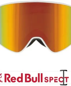 Red Bull Spect Rush 012 Matt White (Lens: Red Snow) -Ski Bag Shop red bull spect rush 012 matt white lens red snow 2