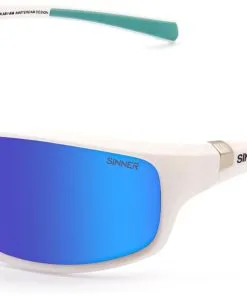 Sinner Fonds Matte White (Lens: Smoke Blue Oil) -Ski Bag Shop sinner fonds matte white lens smoke blue oil 0 1