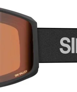 Sinner Sin Valley S Matte Black (Lens: Double Full Orange Mirror) -Ski Bag Shop sinner sin valley s matte black lens double full orange mirror 1
