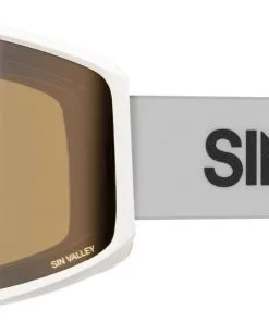 Sinner Sin Valley S Matte White (Lens: Double Gold Mirror) -Ski Bag Shop sinner sin valley s matte white lens double gold mirror 1