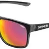 Sinner Spike Shiny Black (Lens: Sintec Smoke Red Oil) -Ski Bag Shop sinner spike shiny black lens sintec smoke red oil 0